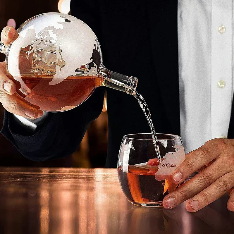 Decanter Globe Set - Ensemble de carafe à whisky de