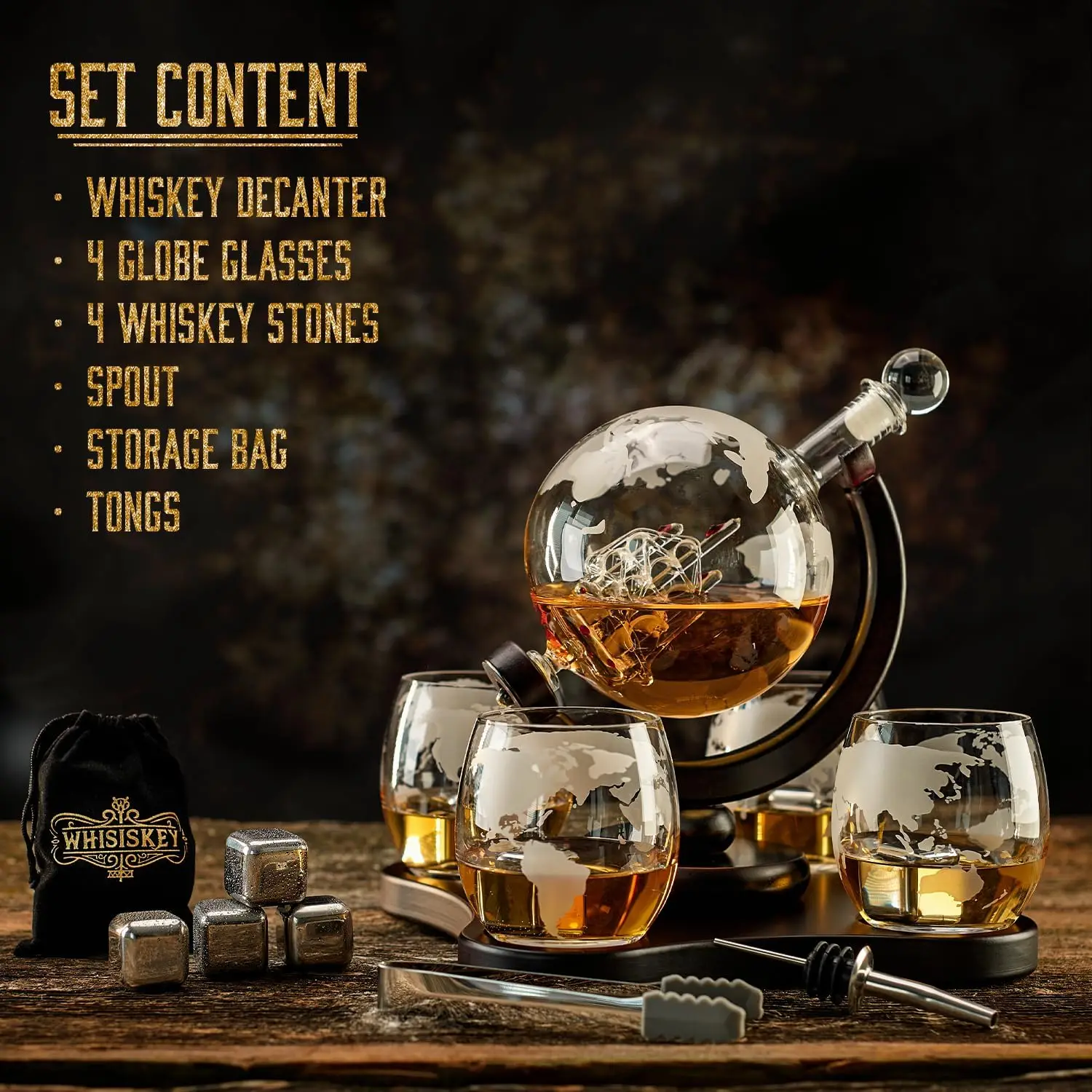 Decanter Globe Set - NANCIHUI-Carafe en verre créative, ensemble de