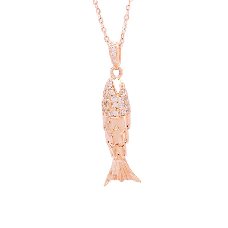 Bar Cart Gold - Collier en forme de poisson brillant
