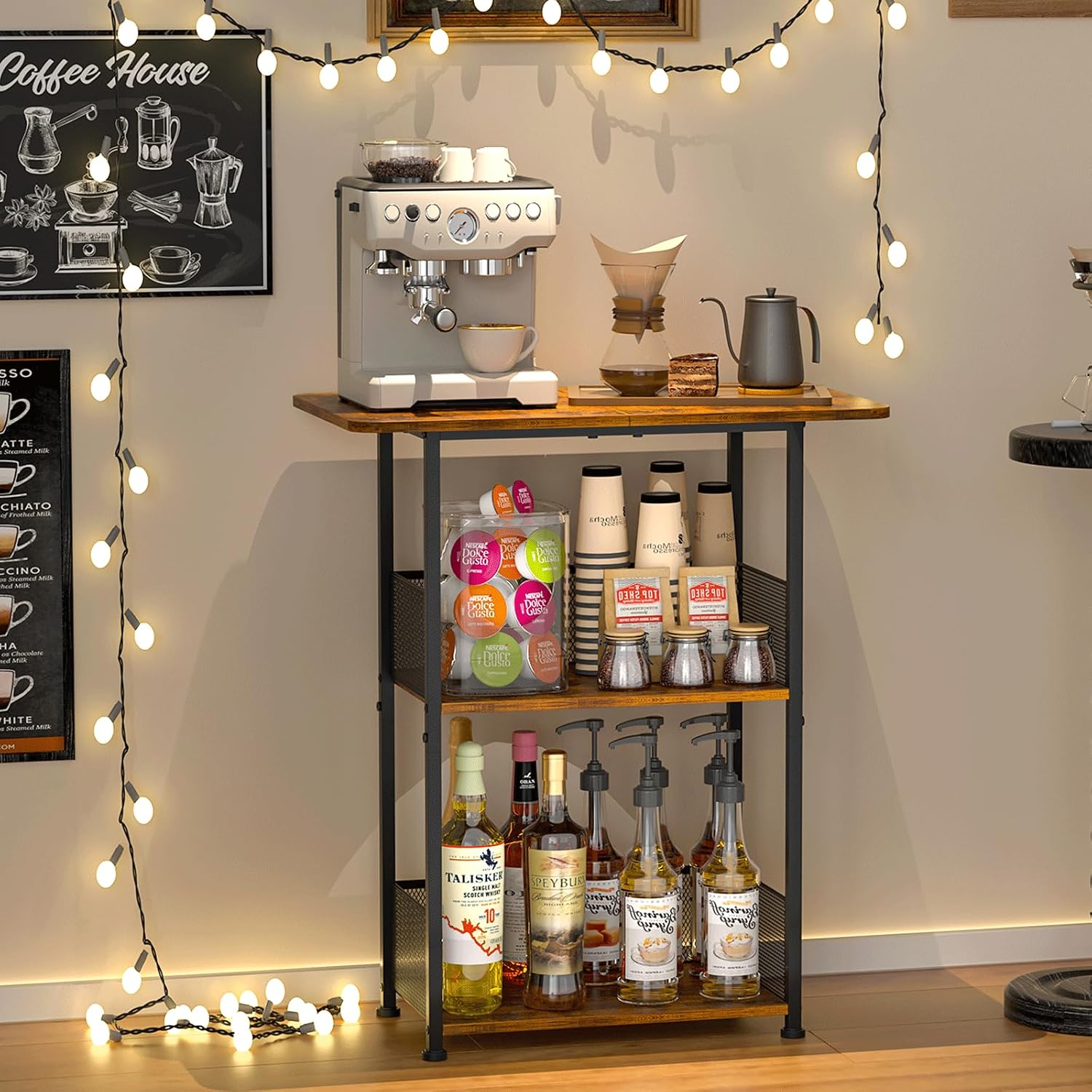 Home Bar Setup - Mini étagère de bar à café