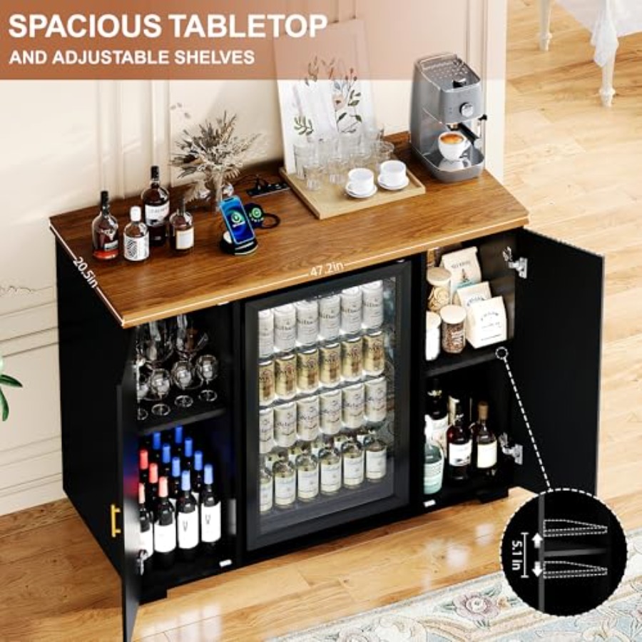 Meuble bar à café cannelé 47 c - Home Bar And Fridge avis et prix