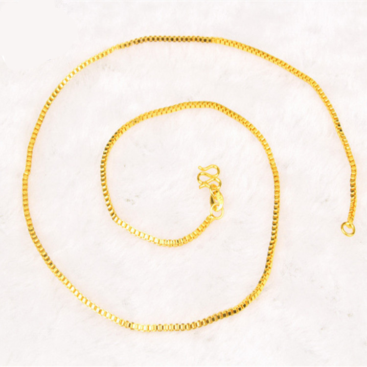 AU999 Collier chaîne boîte fem - Bar Cart Gold avis et prix