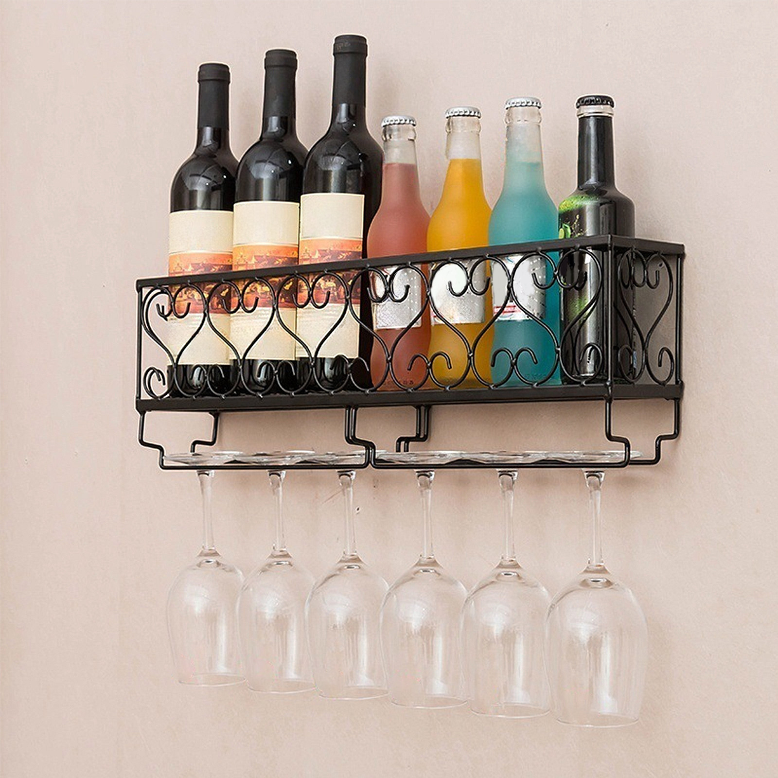 Porte-bouteilles mural en méta - Home Bar Stand avis et prix