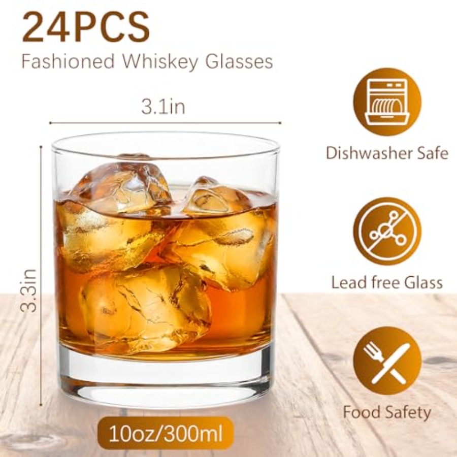 Lot de 24 verres à whisky de 1 - Old Fashioned Glass avis et prix