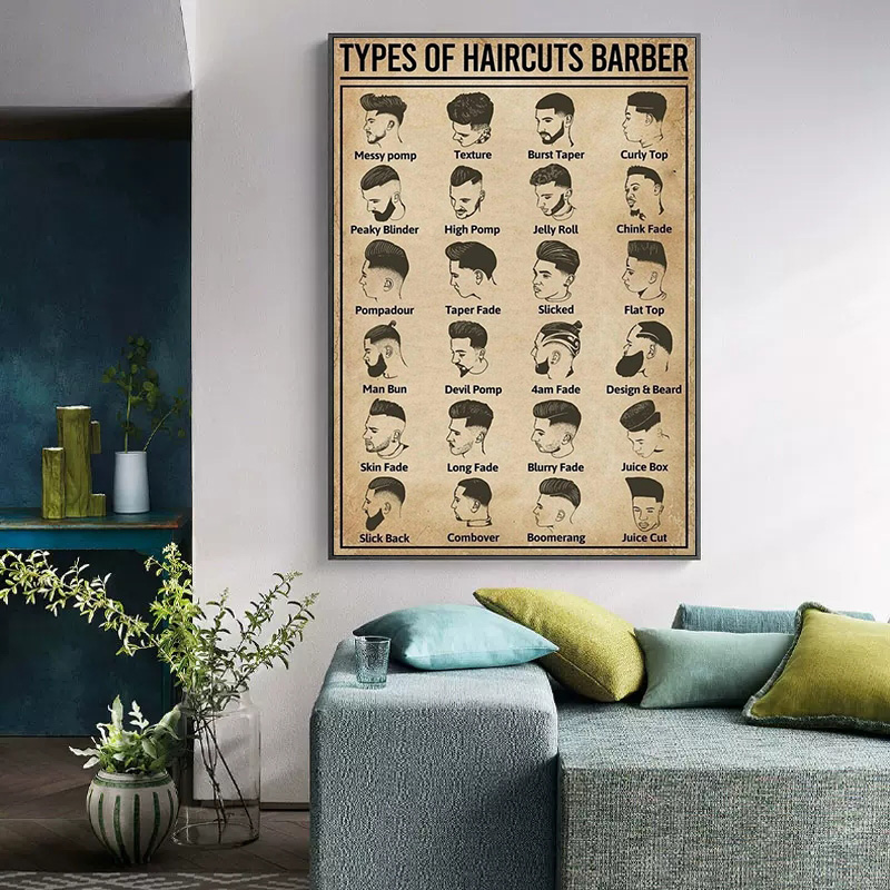 Affiche de barbier sans cadre, - Home Barber avis et prix