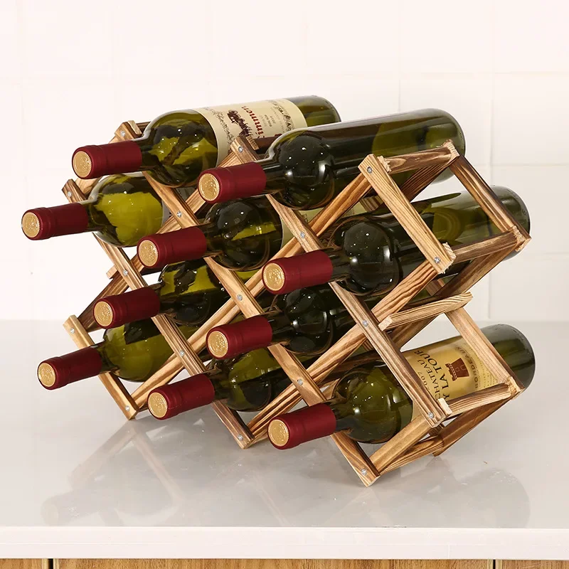 Supports à vin pliables en boi - Home Bar Setup avis et prix