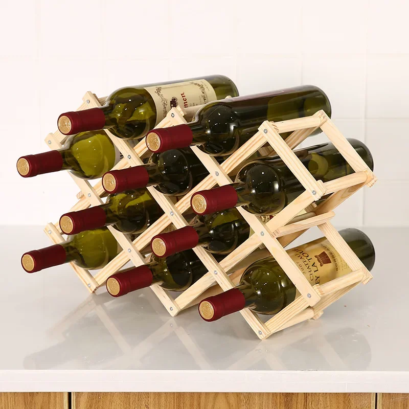 Supports à vin pliables en boi - Home Bar Setup avis et prix