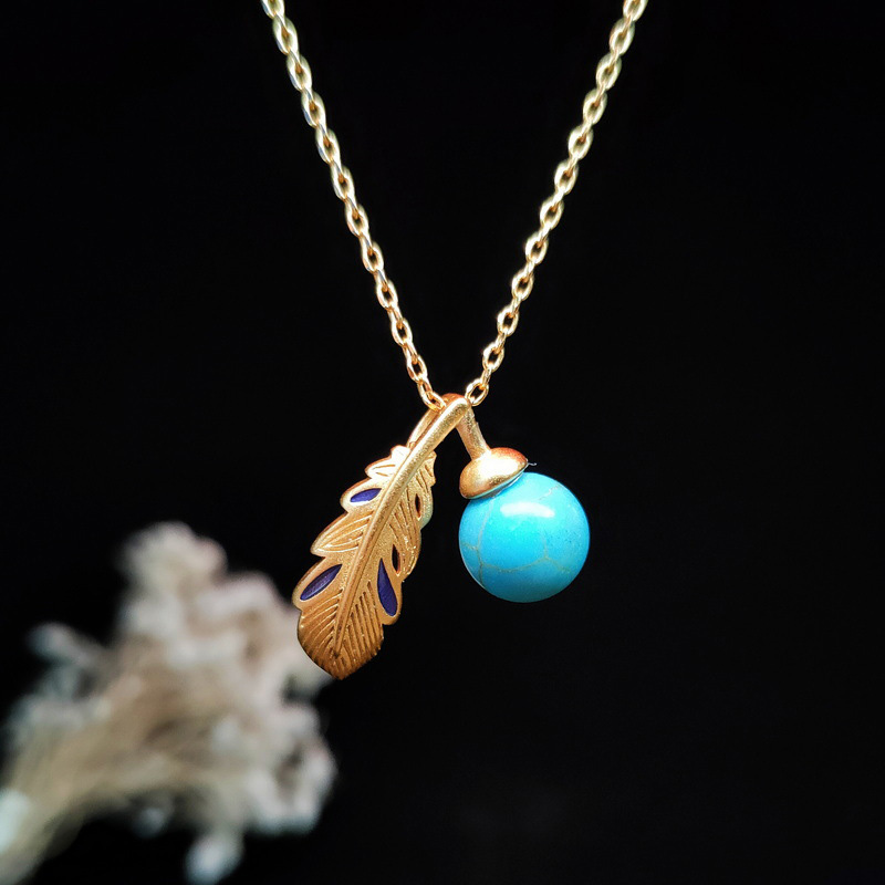 Collier pendentif en plumes de - Bar Cart Gold avis et prix